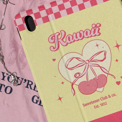 【Ribbon Cherrie】細紋質感雙面iPad Case