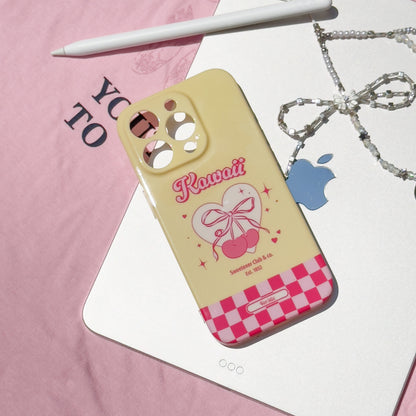 停產最後現貨-【Ribbon Cherrie】半包亮面iPhone Case