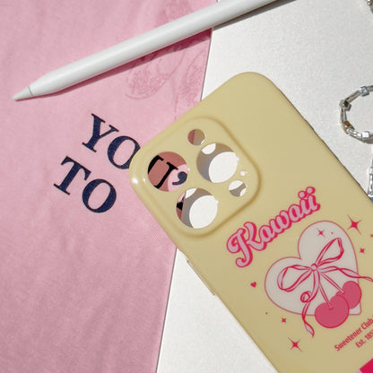 停產最後現貨-【Ribbon Cherrie】半包亮面iPhone Case