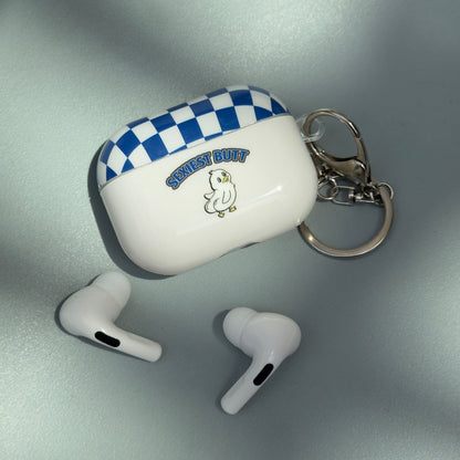 【Bad Duckie-格仔款】實色全包硬膠殼 AirPods Case