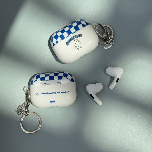 【Bad Duckie-格仔款】實色全包硬膠殼 AirPods Case