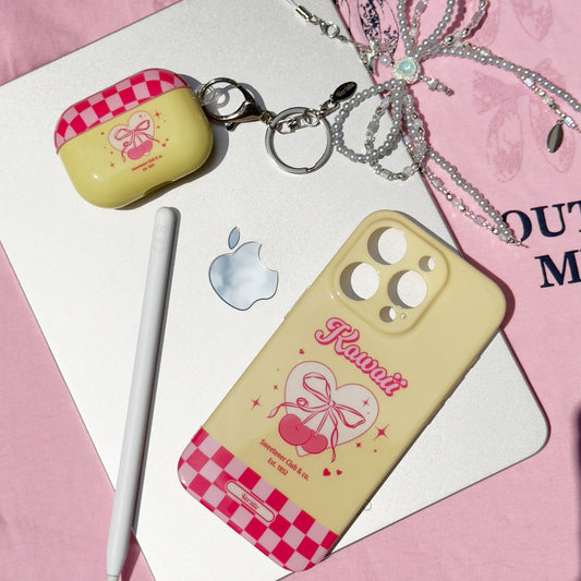 停產最後現貨-【Ribbon Cherrie】半包亮面iPhone Case